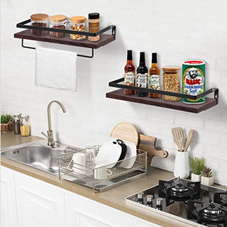 AMFS04 2 Pack Floating Shelves Decorative for Kitchen, Bathroom, Living Room