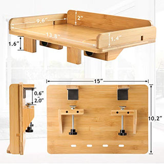 AMBS01 Bedside Shelf with Cable Management & Cup Holder, Use as Snack Table, organizer