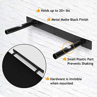AMFS05 2 Pack Floating Shelves for Bedroom, Bathroom, Living Room, Kitchen (Black)