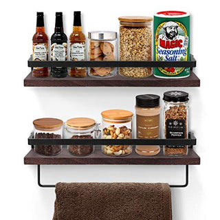 AMFS04 2 Pack Floating Shelves Decorative for Kitchen, Bathroom, Living Room