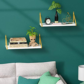 AMFS11 2 Pack Wall Mounted Storage Shelves for Bedroom, Bathroom, Living Room