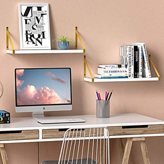 AMFS11 2 Pack Wall Mounted Storage Shelves for Bedroom, Bathroom, Living Room