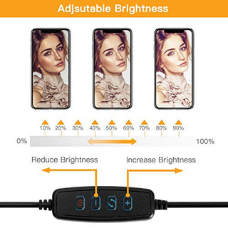 AMWS01 Selfie Ring Light with Webcam Mount for Logitech C925e, C922x, C930e, C922, C930, C920, C615, Brio 4K