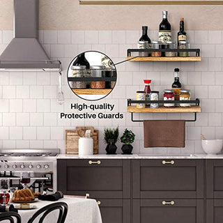AMFS01 2 Pack Wall Mounted Storage Shelves for Kitchen, Bathroom, Bedroom