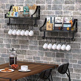 AMFS10 Wall Mounted Shelf for Coffee Bar, Kitchen Shelf, Bathroom, Living Room